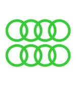 2 Stickers Audi Anneaux Vert en vinyle découpé pour voiture