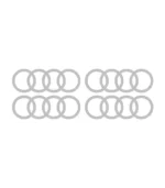 4 Stickers Logo Audi Argent pour voiture