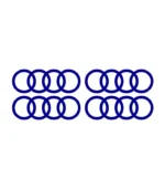 4 Stickers Logo Audi Bleu foncé pour voiture