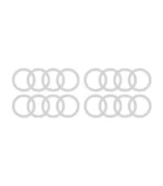 4 Stickers Logo Audi Gris