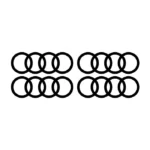 4 Stickers Logo Audi Noir pour voiture