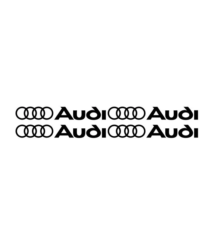 Lot de 4 autocollants Audi Logo pour personnalisation automobile