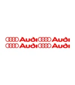 Lot de 4 autocollants Audi Logo pour personnalisation automobile