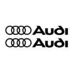 2 stickers Audi Logo pour voiture