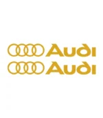 2 stickers logo Audi pour voiture