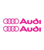 2 stickers logo Audi pour voiture