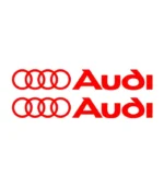 2 stickers logo Audi pour voiture