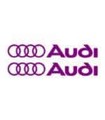 2 stickers logo Audi pour voiture