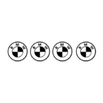 4 stickers logo BMW autocollants
