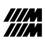 2 Stickers Logo M BMW
