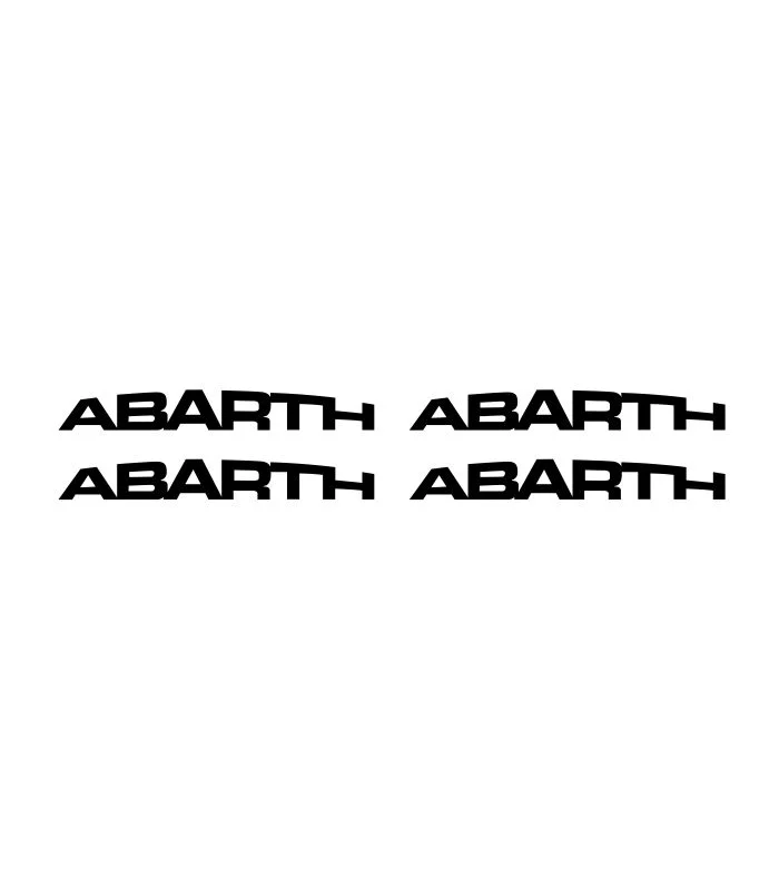 4 Stickers Fiat Abarth pour voiture