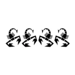 Lot de 4 Stickers Fiat Scorpion pour personnalisation automobile