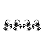 Lot de 4 Stickers Fiat Scorpion pour personnalisation automobile