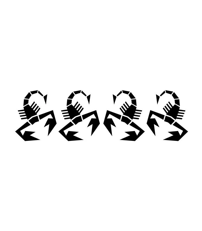 Lot de 4 Stickers Fiat Scorpion pour personnalisation automobile