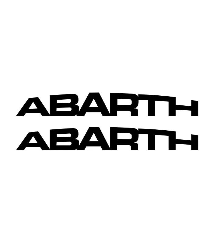 2 stickers Fiat Abarth pour personnalisation automobile