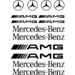 Kit de 14 stickers Mercedes-Benz pour personnalisation voiture