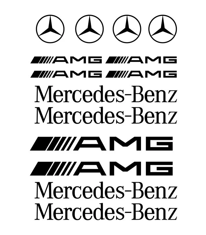 Kit de 14 stickers Mercedes-Benz pour personnalisation voiture