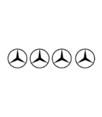 4 stickers logo Mercedes-Benz adhésifs pour voiture