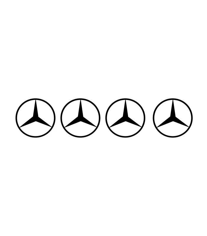 4 stickers logo Mercedes-Benz adhésifs pour voiture