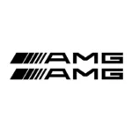 2 stickers logo AMG Mercedes-Benz pour voiture, décoration automobile