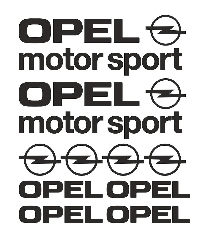 Kit de 10 stickers Opel pour personnalisation automobile
