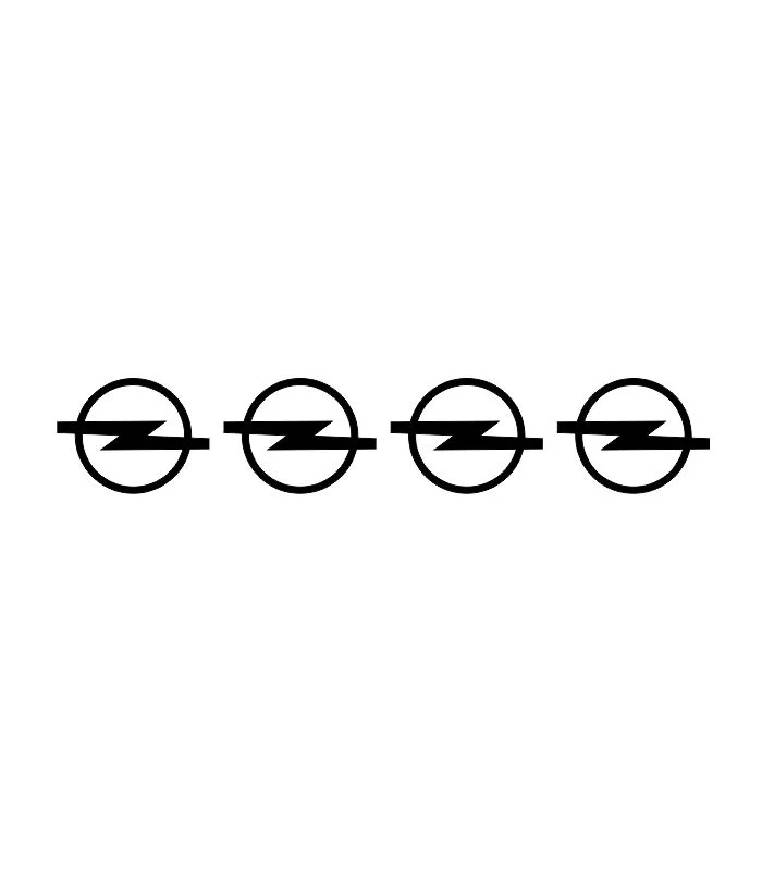 4 stickers Logo Opel pour personnalisation automobile