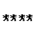 Lot de 4 stickers logo Peugeot pour la personnalisation de votre véhicule.