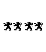 Lot de 4 stickers logo Peugeot pour la personnalisation de votre véhicule.