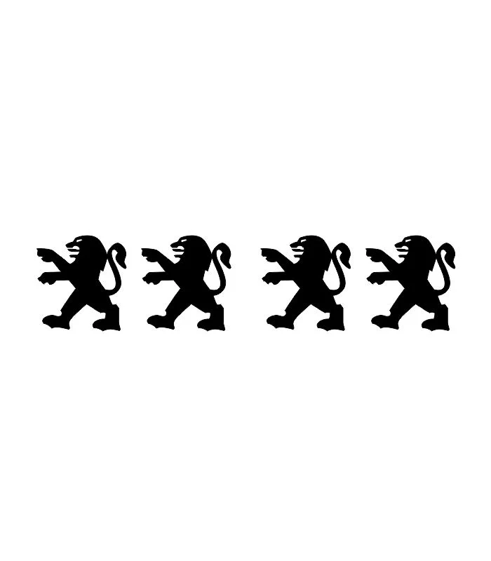 Lot de 4 stickers logo Peugeot pour la personnalisation de votre véhicule.