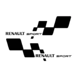 2 stickers bas de caisse Renault Sport pour personnalisation automobile