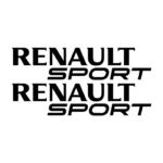 2 stickers Renault Sport en vinyle découpé pour personnalisation automobile