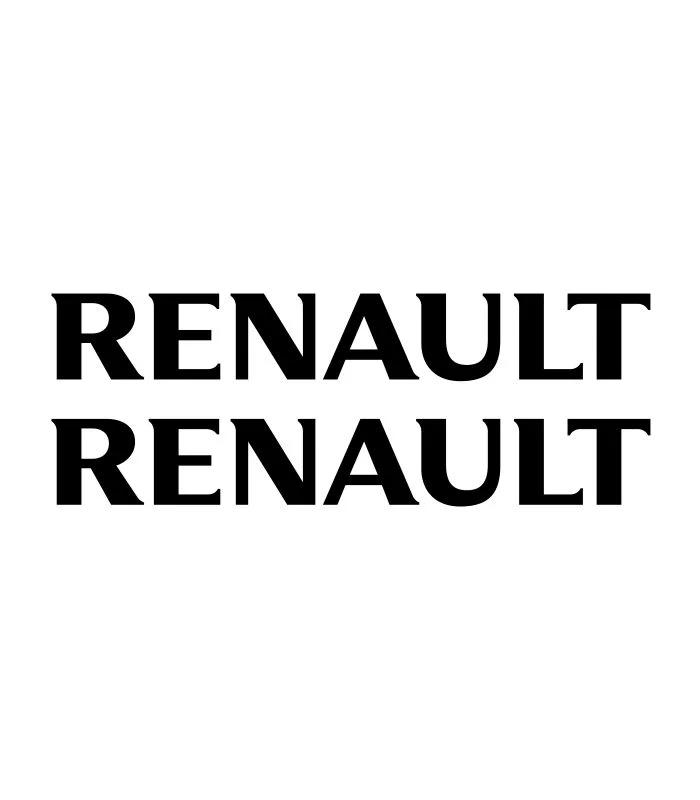 2 stickers Renault en vinyle découpé pour personnalisation automobile