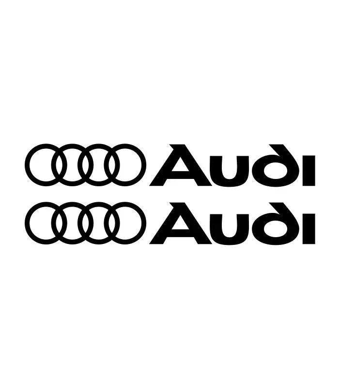 2 stickers Audi Logo pour voiture