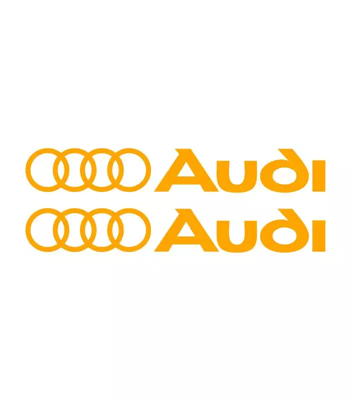 2 stickers logo Audi pour voiture