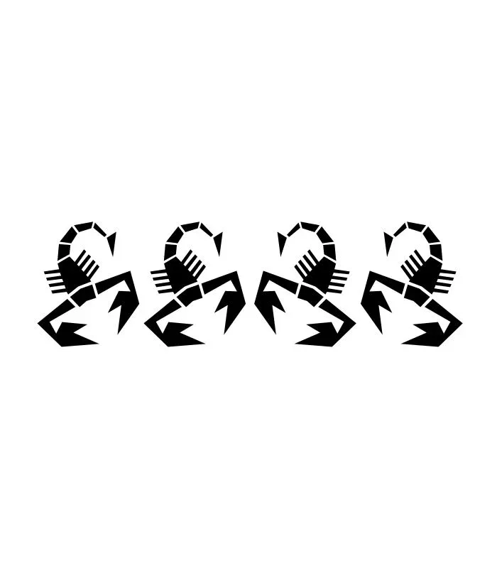 Lot de 4 Stickers Fiat Scorpion pour personnalisation automobile