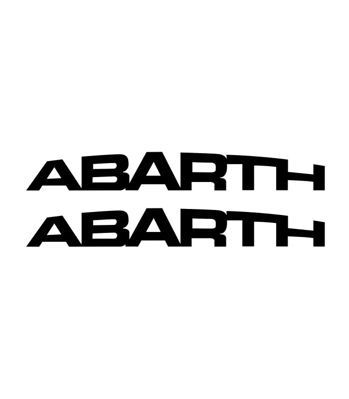 2 stickers Fiat Abarth pour personnalisation automobile