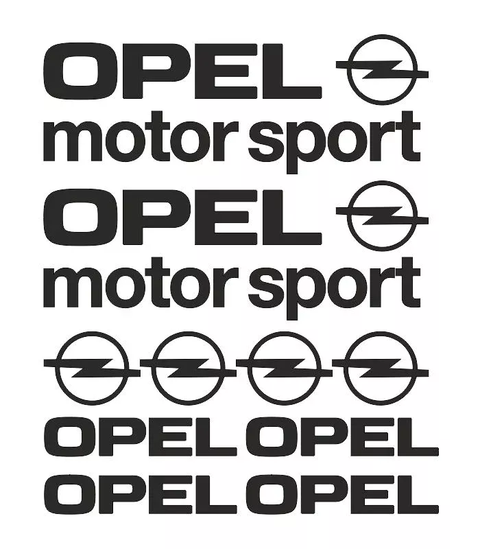 Kit de 10 stickers Opel pour personnalisation automobile