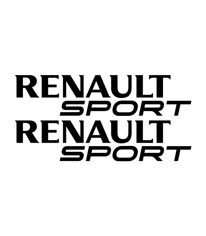 2 stickers Renault Sport en vinyle découpé pour personnalisation automobile