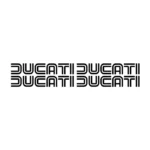 Lot de 4 stickers Ducati avec logo de la marque