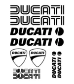 Kit de 10 stickers Ducati pour personnalisation de véhicule