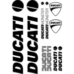 Autocollants Monster Ducati pour personnalisation de moto