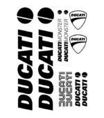 Autocollants Monster Ducati pour personnalisation de moto