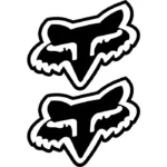 2 stickers Fox Racing pour personnalisation de moto