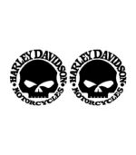 2 Stickers Harley-Davidson Skull avec motif tête de mort