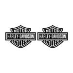 Lot de 2 stickers Harley-Davidson Cycles pour personnalisation de moto