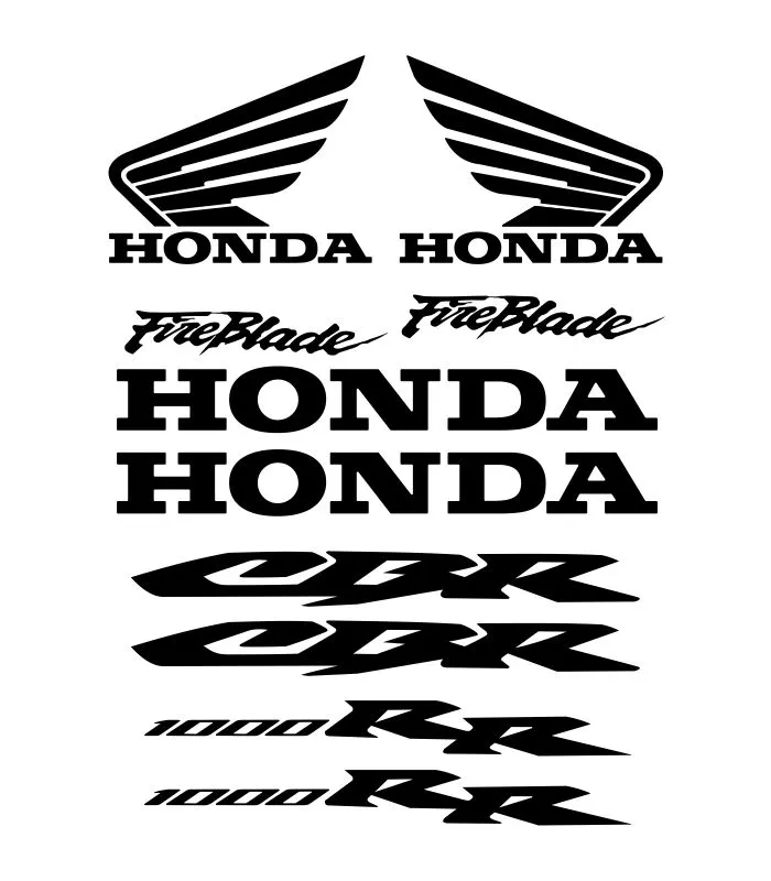 Autocollants Honda CBR 1000RR du kit de 10 stickers moto