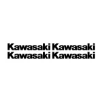 Lot de 4 stickers Kawasaki pour personnalisation de moto