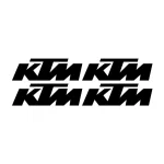 4 stickers KTM pour personnalisation de moto