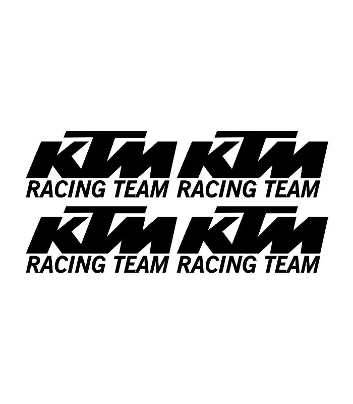 4 Stickers KTM Team Racing pour personnalisation de moto