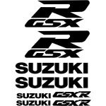 Kit de 8 stickers Suzuki GSXR pour personnalisation de moto.